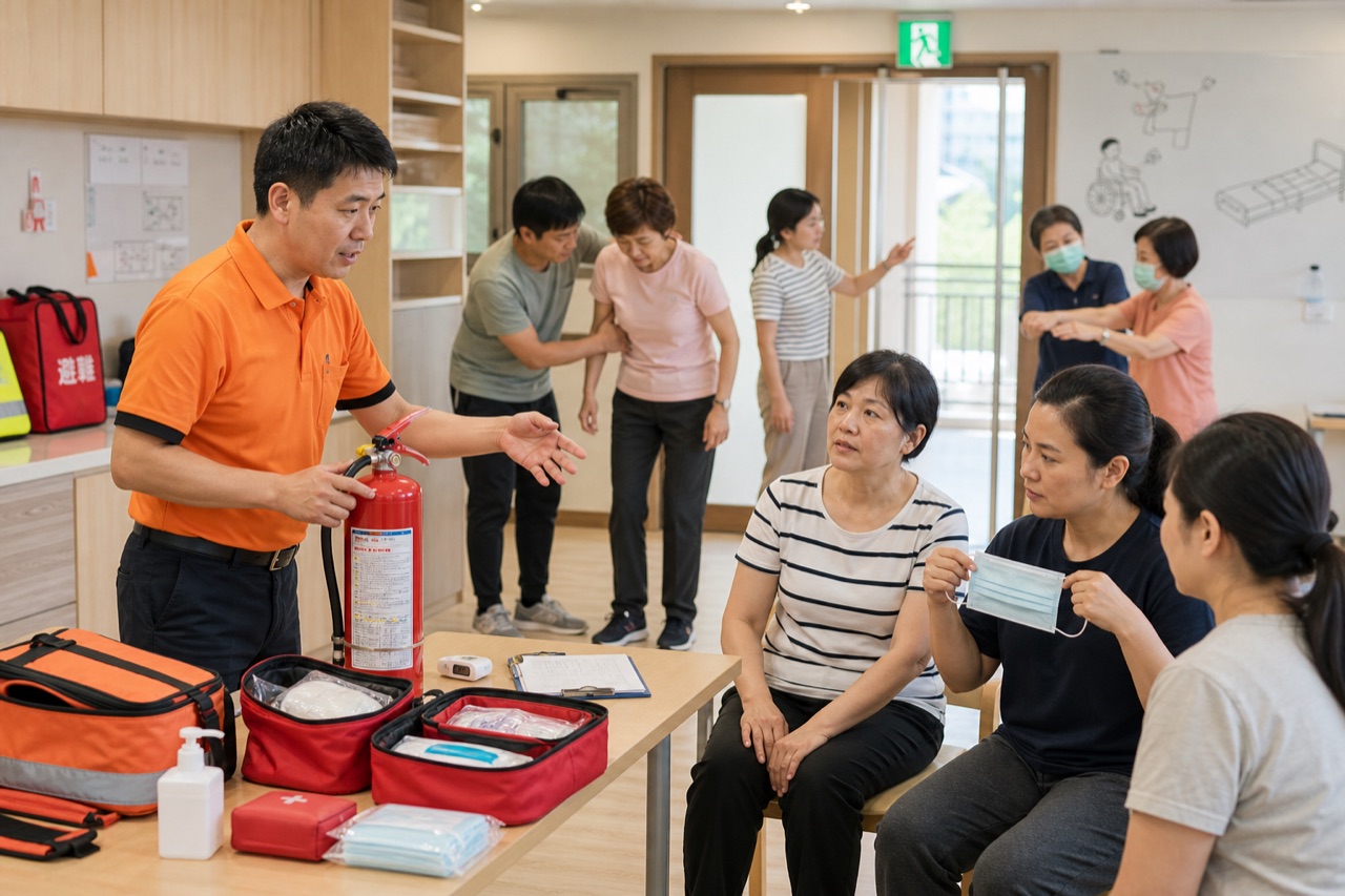 長照五合一：消防、緊急、感染、性別與法規