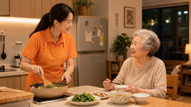 居家照顧服務員到家中協助煮飯